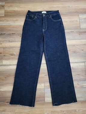 Oliver Logan Jeans Women's 26 Dark Wash Aberdeen Wide Leg Crop